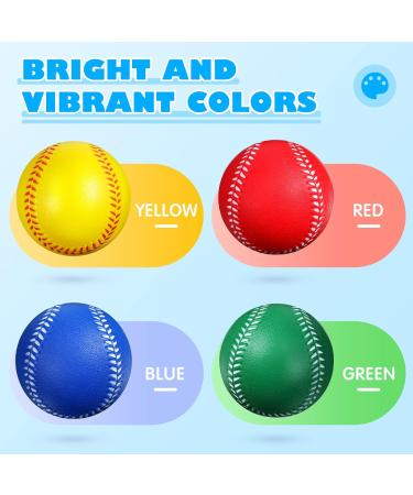 Jerify 12 Pack Foam Training Baseballs - 9 Inch Soft Baseballs for Kids and Teenagers - Practice Balls in Red, Blue, Green, Yellow - Buy Online on GoSupps.com