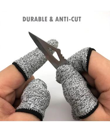 Finger Cots Cut Resistant Reusable Protector Finger Covers Finger Sleeves Finger Gloves Life Extender Thumb Protector for Kitchen Work Sculpture Anti-Slip DIP Working Gardening (Grey) 20 PCS - Buy Online on GoSupps.com