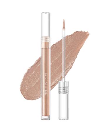 FOCALLURE Glittering Liquid Eyeshadow  Long Lasting  Quick-Drying  Crease Resistant Eye Makeup  Creates High-Impact Shimmer Diamond Glow Eye Looks  Precision Applicator Included  05 Champagne Shimmer 5 Champagne Shimme...