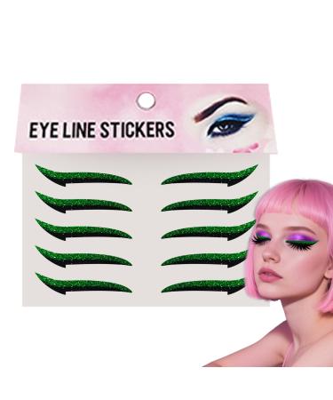gifyym Eyelashes Wispy Couples Under Eye Gel Eyelashes 3D Volume Dot Eyelash Color Platform False Eyelash Makeup Eyelash Extension Luxury Faux Mink Green