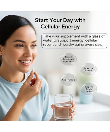 Liposomal NAD+ Supplement with Resveratrol - Nicotinamide Riboside 1000 Mg - NAD Supplements for Women & Men - NMN Supplement Alternative - Advanced NAD Resveratrol for Cellular Energy - 120 Capsules - Buy Online on GoSupps.com