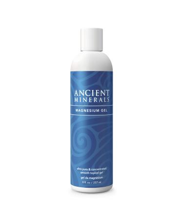 Ancient Minerals Magnesium Gel - 8oz Tube - Pure Genuine Zechstein Magnesium Chloride - Best for Massage  Topical Skin Dermal Absorption