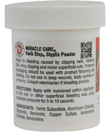 Miracle Care Kwik Stop Styptic Powder 1.5 oz - Fast-Acting Solution - Buy Online on GoSupps.com