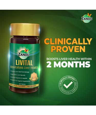 Zandu Livital Tablets - 100% Ayurvedic | Liver Protection & Detox | Scientifically Tested | Benefits for Fatty Liver & Digestion - Buy Online on GoSupps.com