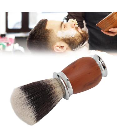 Men's Shaving Brush - Nylon Bristles & Wooden Handle | Lightweight Facial Hair Beard Brush for Home & Salon Use - Buy Online on GoSupps.com