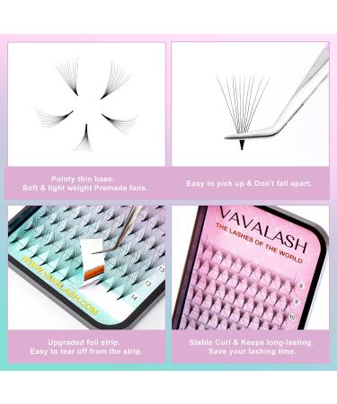 Russian Volume Eyelash Extensions 10D 0.07 D 8-15mm - Middle Stem, Heat Bonded Premade Fans - Volume Lash Supplies - Buy Online on GoSupps.com