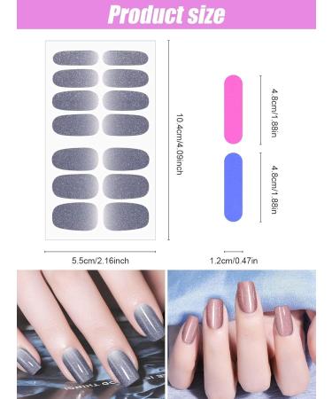 20 Sheets Nail Polish Stickers - Kalolary Full Wraps & Nail Files | Self-Adhesive Gel Nail Strips for Women & Girls - Fast International Shipping - Buy Online on GoSupps.com
