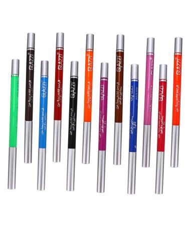 12 Pcs 1 Set color eye shadow set eyeliner creative eyeliners to rotate liquid eyeliner