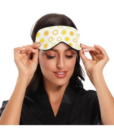 Haskirky Light Blocking Eye Mask | Adjustable Breathable Design for Deep Sleep | Men and Women | Travel, Yoga, Meditation | Yellow Graffiti Design - Buy Online on GoSupps.com