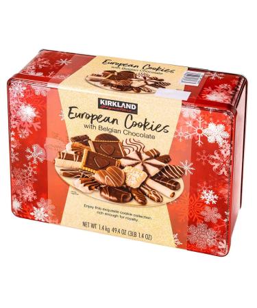 Kirkland Signature European Cookies with Belgian Chocolate, 49.4 Ounce - PACK OF 2 49.4 Ounce (Pack of 2)
