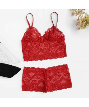 Sexy Lace Women's 2-Piece Lingerie Set - Red-02, 3X-Large - Buy Online on GoSupps.com