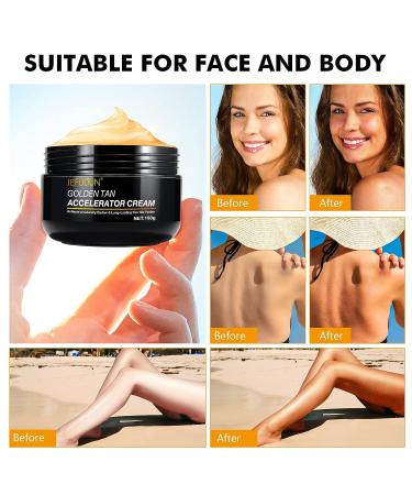 Intensive Soft Brown Tanning Gel 100g - Self Tanning Accelerator for Outdoor Sun - Natural Tan Skin Luxe Gel - Buy Online on GoSupps.com