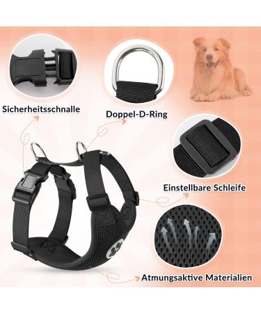 Buy Slowton No Pull Dog Harness - Soft Padded & Breathable for Small to Medium Dogs - XXXS Black - International Shipping Available - Buy Online on GoSupps.com