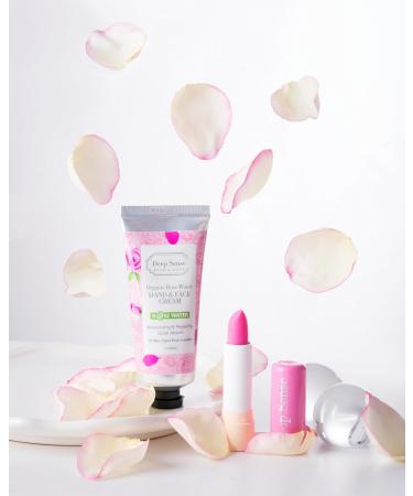 Deep Sense Organic Rose Water Hand & Face Moisturizer | Travel-Friendly Hand Cream with French Rose & Damask Oil | All Skin Types - Buy Online on GoSupps.com