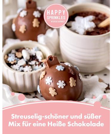 Happy Sprinkles Happy Hot Chocolate 65g - Drink Chocolate Mix - For Milk or Vegans - Ideal for Cold Season - Buy Online on GoSupps.com