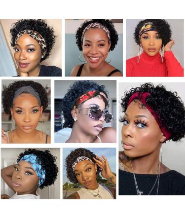 6 inch Pixie Cut Headband Wig for Black Women - Human Hair, 150% Density, Brazilian Virgin Hair - Non-Lace Glueless Wig with Free Headbands - Buy Online on GoSupps.com
