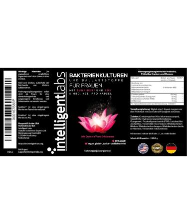 Best Probiotics for Women - UTI Formula with Cranberry & Prebiotics | 6 Billion KBE - 2 Months Supply - Buy Online on GoSupps.com