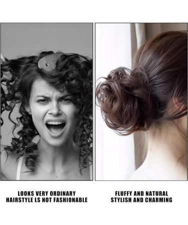 Long beard ball head wig bun grab clip Fluffy natural scrunchie bridal cocktail hairpin Messy Hair Bun Extensions Curly Wavy Hair Scrunchies claw Clip Messy Bun Hairpiece (Dark brown) - Buy Online on GoSupps.com