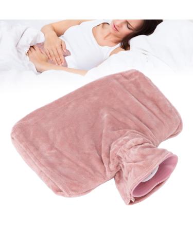 1500 ml hot water bottle with gift ribbon large capacity removable water injection hot water bottle for cramps neck shoulders motorcycling pink