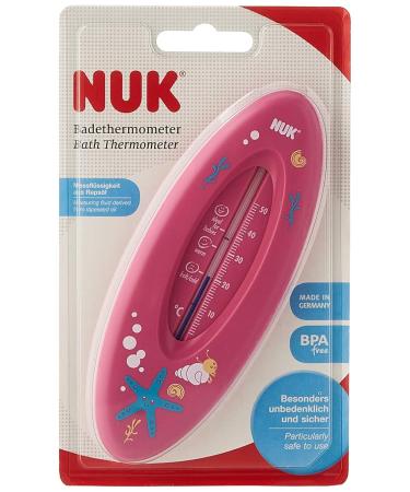 NUK Bathing Thermometer for Safe Swimming - Natural Rapeseed Oil - Made in Germany - Pink - 1 Piece - Buy Online on GoSupps.com
