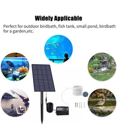 Decdeal Solar Pond Aerator Air Pump - Night & Day Oxygen Pump for Garden Pond & Aquarium - Buy Online on GoSupps.com