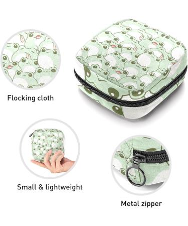 Frog Pattern Napkin Storage Bag | Cute Portable Period Bag for Women & Teens | Menstrual Cups & Breastfeeding Pillow Holder - Buy Online on GoSupps.com