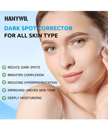 HANYWIL Dark Spot Remover for Face & Body Serum,Dark Spot Corrector Serum for Hyperpigmentation,Treatment for Sun Spots, Age Spots, Melasma, Dermatologist-Tested Skin Tone Evenser (2.0 Fl Oz) 2 Fl Oz (Pack of 1) - Buy Online on GoSupps.com