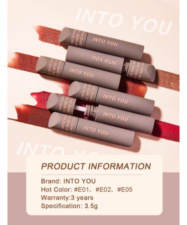 INTO YOU Matte Velvet Lipstick - Lightweight Non-Stick Lip Gloss for Smooth, Long-Lasting Wear | E06 - Buy Online on GoSupps.com