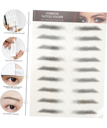 FOMIYES 60 Pcs Eyebrow Stickers False Eyebrows Cejas Tool Eyebrow Tattoos Stickers 6d Eyebrow Trimming Gel - Buy Online on GoSupps.com