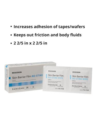 McKesson Sterile Skin Barrier Film No Sting Body Wipe, 25 Individual Packets - Buy Online on GoSupps.com