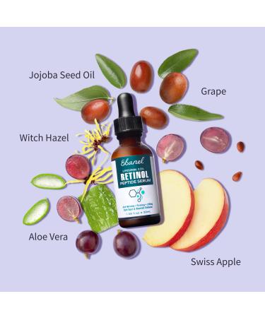 Ebanel 2.5% Retinol Serum with Hyaluronic Acid & Vitamin C - Anti-Aging, Pore Minimizer, Reduces Wrinkles & Dark Spots 1.08 Fl Oz - Buy Online on GoSupps.com