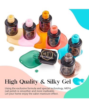 MEFA 23 Pcs Gel Nail Polish Set - Summer Bright Classic Colors with Glossy & Matte Top Coat - Starter Manicure Kit for Women - DIY Salon Gift - Buy Online on GoSupps.com