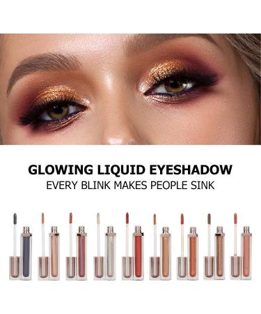 Natudeco 9Pcs 9 Colors Liquid Glitter Eyeshadow Set Lasting Waterproof Prevent Fading Liquid Eye Shadow for Dates Weddings Bars Party Masquerade - Buy Online on GoSupps.com