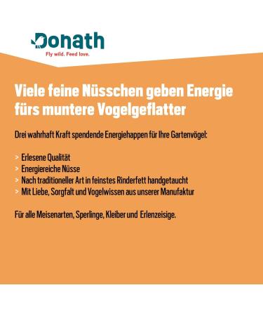 BUY DONATH Energy Box 1.2.3-3 Nut Rods (3 x 120g) - Premium Wild Bird Food Traditionally Dipped in Cattle Fat - Made in Southern Germany - Year-Round Energy for Birds - Buy Online on GoSupps.com