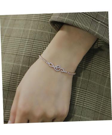 HAPINARY 1Pc delicate Notes Pattern Bracelet Women Arm Decor Zircon decorate notes fashionable and versatile Arm Decor Accessory Adjustable Bracelet Japanese and Korean wrist chain Diamond - Buy Online on GoSupps.com