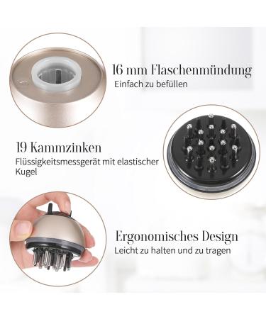 2 in 1 Scalp Massage Brush & Hair Applicator Bottle - 30ml Head Massager for Wet & Dry Use | Essential Oil Serum Treatment - Buy Online on GoSupps.com