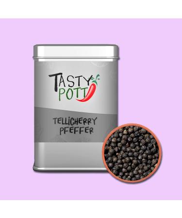 Jeske Sports Supplies Tasty Pott Pepper assortment peppercorns fine food specialties pepper pepper shots spices spice mixtures Bio Tellicherry pepper black 80 g - Buy Online on GoSupps.com