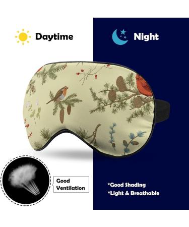 Birds and Branches Sleep Mask - Adjustable Eye Cover for Sleeping and Travel - Blocks Light for Men and Women - Buy Online on GoSupps.com