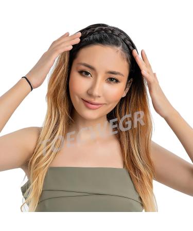 Chunky Plaited Braided Headband - Multicolor Thick Synthetic Hairpiece for Women - Buy Online on GoSupps.com