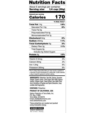 Setton Farms Pistachios - Scorpion Pepper Extreme Flavor - 5 oz - Non-GMO, Gluten Free, Vegan, Kosher - Buy Online on GoSupps.com