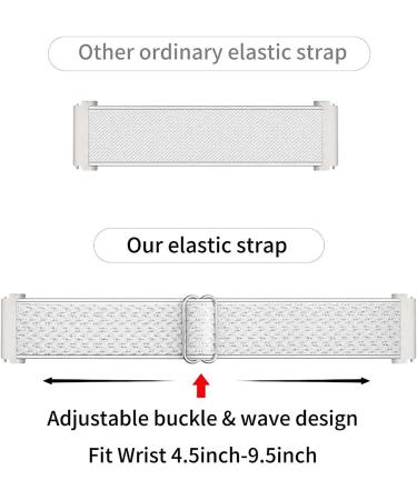 Stretchy Nylon Bands for Fitbit Versa Smart Watch - Adjustable Sport Wristband in Black - Buy Online on GoSupps.com