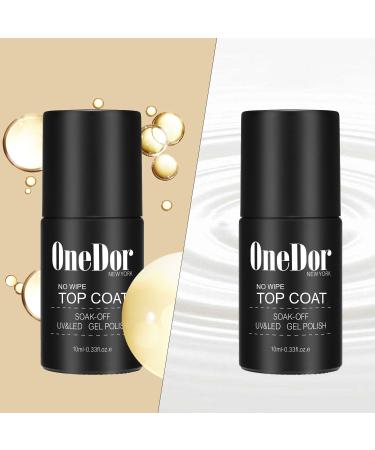 OneDor No Wipe Top Coat Gel Polish - UV/LED Cured Soak Off Nail Polish - 0.33 Fl Oz - Buy Online on GoSupps.com