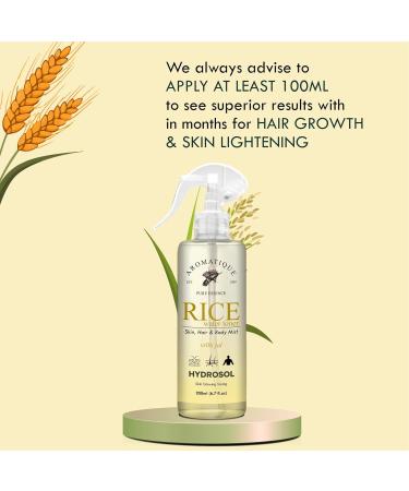 Aromatique Rice Water Toner Hydrating & Nourishing Face Mist Brightens Revitalizes & Softens Multi-Use Hydrosol for Skin & Hair Suitable for All Skin Types Daily Use (200 ML) Pink - Buy Online on GoSupps.com