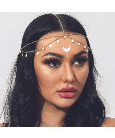 GORTIN Sequins Boho Wedding Gold Headpiece Bohemian Headbands Festival Costume Hair Accessories for Women - Buy Online on GoSupps.com