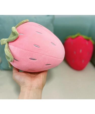 Luckbanjie 2pcs Strawberry Plush Toy Set - Cute Fruit Kids Pillows for Girls Home Decor - Stuffed Strawberry Plushies (Red+Pink 7.8 Inch) - Buy Online on GoSupps.com