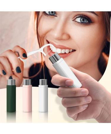 Portable Floss Dispenser - 2023 Upgrade Travel Dental Floss Case with 100 Floss Picks | Automatic Teeth Cleaning Case (Green - 3 PCs) | International Shipping - Buy Online on GoSupps.com