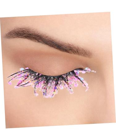 Beavorty 2 Pairs Fake eyelashes colored lash extensions glitter false eyelashes reusable black eyelashes adhesives false eyelashes 3D False Lash Luminous Eyelashes Christmas fiber Miss - Buy Online on GoSupps.com