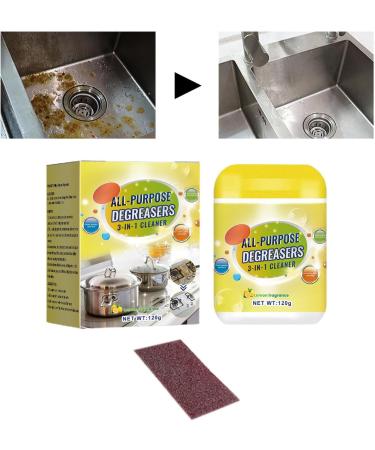 Foam Rust Remover - Kitchen Powder Foam Degreaser Kitchen Oil Stains Grease Cleaning Powder for Heavy Oil Stain and Grease Removal - Buy Online on GoSupps.com