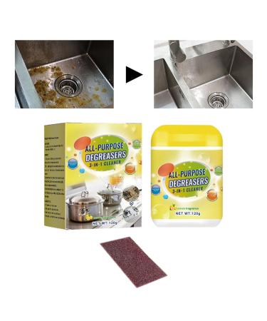 Foam Rust Remover | Kitchen Powder Foam Degreaser Portable Heavy Oil Stain Powder Cleaner for Kitchen Oil Grease Removal Wynott