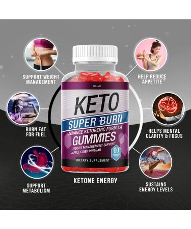 Keto SuperBurn Gummies - Apple Cider Vinegar Advanced Formula (60 Gummies) - Buy Online on GoSupps.com